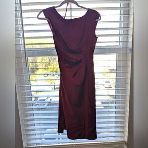Red slight ruching Ralph Lauren dress